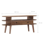 TV Cabinet 110x35x50 cm Solid Acacia Wood 282874