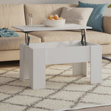 Coffee Table White 79x49x41 cm Engineered Wood 809692