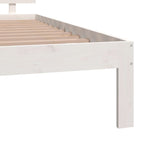 Bed Frame without Mattress White 120x190cm Small Double 810466