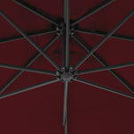 ZNTS Cantilever Garden Parasol with Steel Pole 250x250 cm Wine Red 312510