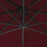 ZNTS Cantilever Garden Parasol with Steel Pole 250x250 cm Wine Red 312510