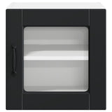 Wall Glass Cabinet PORTO 2 pcs Black 40 x 31 x 40 cm 885188