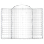Arched Gabion Baskets 18 pcs 200x50x140/160 cm Galvanised Iron 3146376