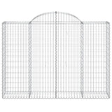 Arched Gabion Baskets 18 pcs 200x50x140/160 cm Galvanised Iron 3146376