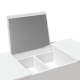 Dressing Table with Mirror White 100x45x76 cm 840695