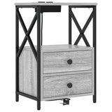 Bedside Cabinet Grey Sonoma 40 x 31 x 60 cm Engineered Wood 859566