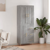 Highboard Grey Sonoma 69,5x34x180 cm Engineered Wood 3199807