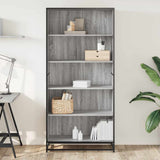 Bookcase Grey Sonoma 80.5x35x170.5 cm Engineered Wood 3300858