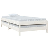 Stack Bed without Mattress White 100x200 cm Solid Wood Pine 820388