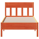 Bed Frame without Mattress Wax Brown 100x200 cm Solid Wood Pine 842657