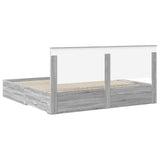 Bed Frame with Drawer Grey Sonoma 200 x 200 cm Engineered Wood 3411269