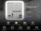 70 x 50cm LED Bathroom Mirror, with Bluetooth - Silver Tone T3398P344760
