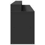 Desk with LED Lights Black 200x55x91 cm Engineered Wood 3309439