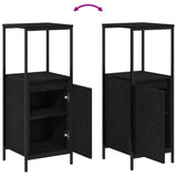 Bathroom Cabinet with Shelves Black Oak 36x35x95 cm 861912