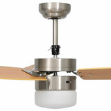 Ceiling Fan with Light and Remote Control 108 cm Light Brown 51490