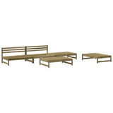 ZNTS 5 Piece Garden Lounge Set Impregnated Wood Pine 3186605