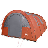 Camping Tent Tunnel 4-Person Grey and Orange Waterproof 94402