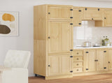 Cabinet SKI Honey Brown 66 x 58 x 207 cm Solid Pine Wood 42007572