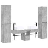 Bathroom Furniture Set 5 pcs Concrete Grey 33 x 34.5 x 160 cm 3406016