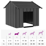 Dog House with Roof 85x107x81 cm Galvanised Steel 4100913