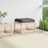 Garden Footstool with Cushions Solid Wood Pine 844699