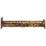 Bed Frame without Mattress Smoked Oak 200x200 cm 3203737