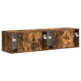 TV Wall Cabinet Wall-mounted 2 pcs Smoked Oak 60 x 31 x 29.5 cm 892200