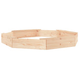 Sandbox with Seats Octagon Solid Wood Pine 825016