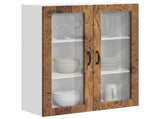 Wall Glass Cabinet LUCCA Old Wood 80 x 31 x 100 cm 885163