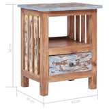 Bedside Cabinet 41x30x50 cm Solid Mahogany Wood 283926