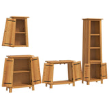 4 Piece Bathroom Furniture Set Solid Wood Pine 3223454