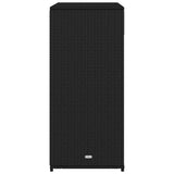 Garden Storage Cabinet Black 105x55x113 cm Poly Rattan 365563