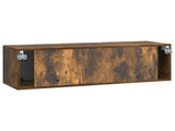 Wall-Mounted TV Cabinet Wall-mounted Smoked Oak 98 x 31 x 30 cm 898560