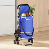 Shopping Trolley Folding Blue 47 x 39 x 100.5 cm Oxford fabric 42002339