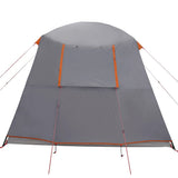 Camping Tent with Porch Dome 5-Person Grey and Orange Waterproof 4009583