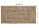 Area Rugs Natural and Black 140 x 200 cm Jute 42010500