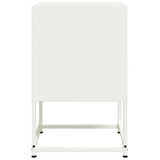 ZNTS Bedside Cabinet White 36x39x60.5 cm Steel 846564