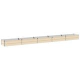 Raised Garden Bed Ivory 400 x 40 x 24 cm cold-rolled steel 8006359