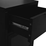 Nightstands 2 pcs Black 40x30x54.5 cm Steel and Glass 3095202