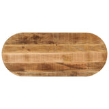 Table Top 110x50x2.5 cm Oval Solid Wood Rough Mango 370107
