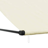 Retractable Awning Cream 400x150 cm Fabric and Steel 368763