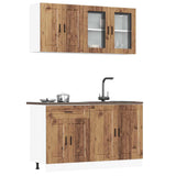 4 Piece Kitchen Cabinet Set Porto Old Wood Engineered Wood 3314879