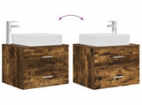 Bathroom Furniture Set 2 pcs Smoked Oak Engineered Wood 3403980
