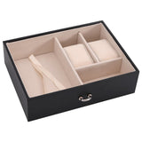 Jewellery Box 3-Layer with Mirror Lockable Black 26x18x17.5 cm 4103559