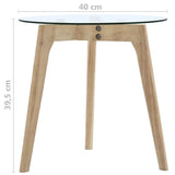 Side Table Set 2 pcs Tempered Glass 249501