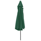 Garden Parasol with Metal Pole 390 cm Green 47379