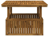 Garden Coffee Table Solid Acacia Wood Height Adjustable Natural 901243