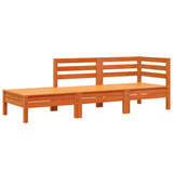Garden Sofa 3-Seater Wax Brown Solid Wood Pine 838044