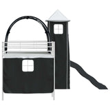 Kids'Loft Bed Frame White and Black 80 x 200 cm Metal 42020893