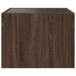 ZNTS Bedside Table with Infinity LED Brown Oak 40x40x30 cm 3284076